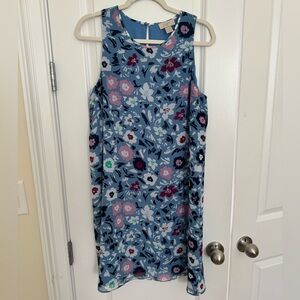 LOFT Blue Floral Mini Dress
